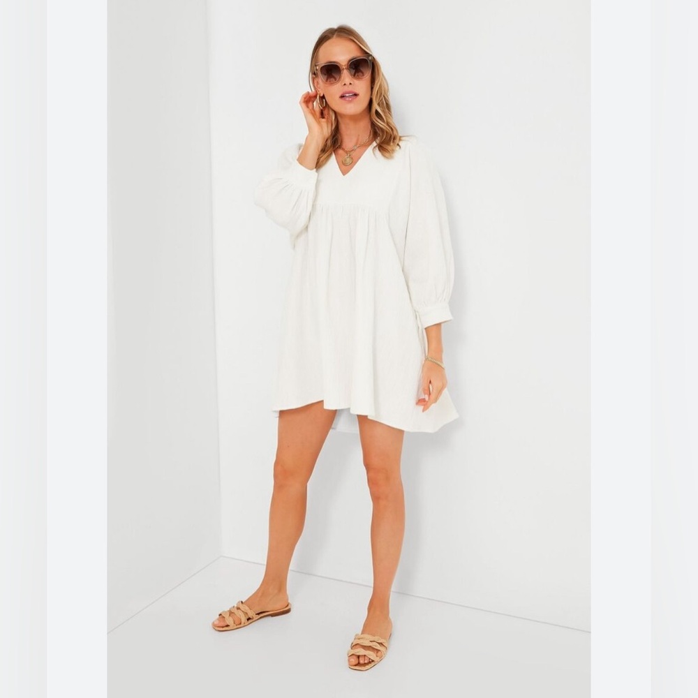 NWT Pomander Place‎ White Gauze Millie Dress